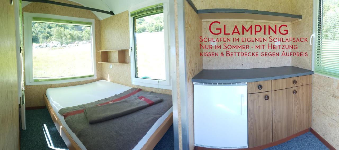 Campingplatz Mit Restaurant & Sportarena Leukerbad Exterior photo